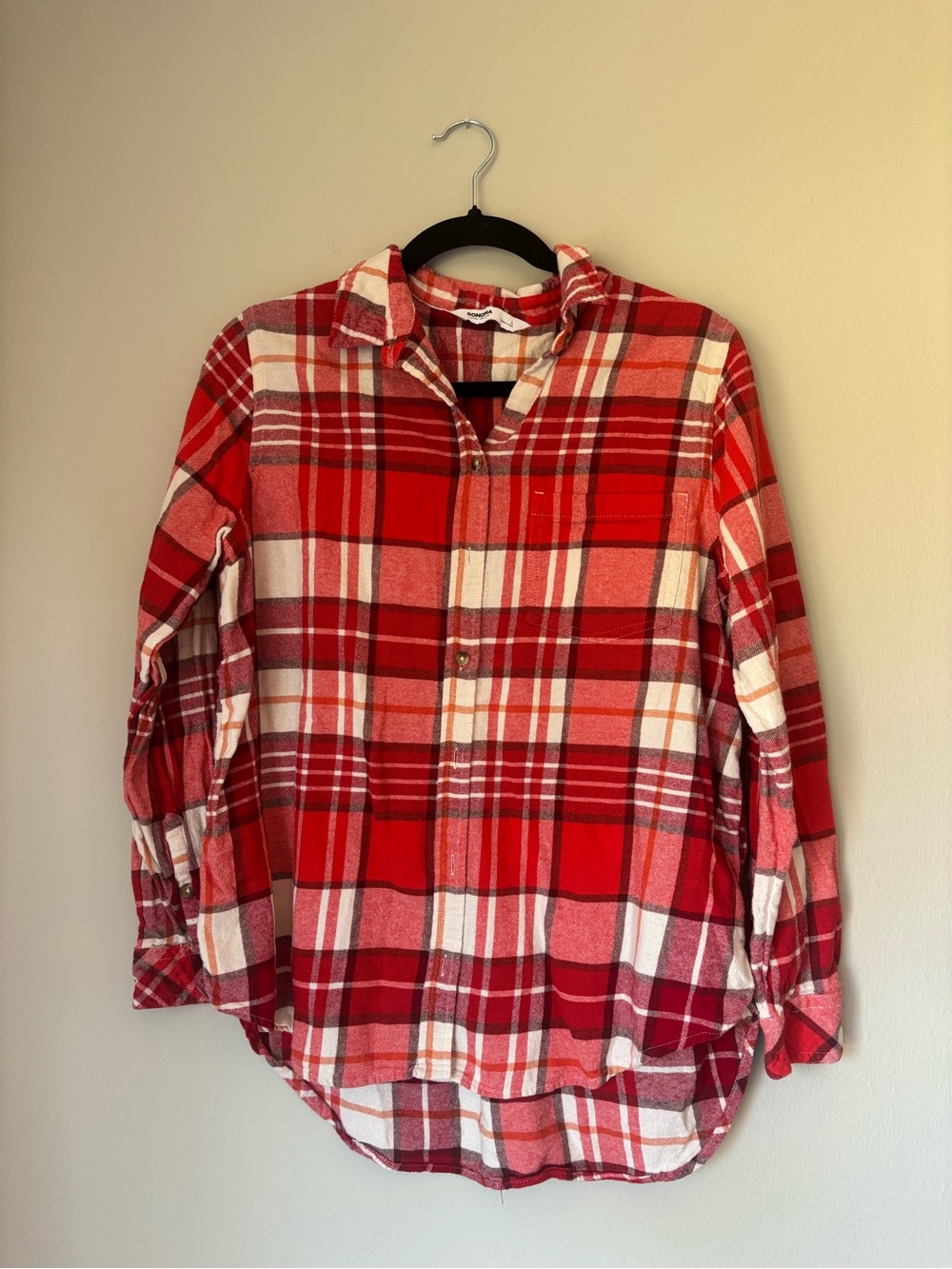 Sonoma Red and White Plaid Shirt